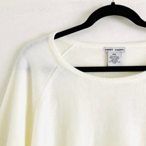 Sweet Romeo Sweater XXL NWT Crewneck Modern Girl Ivory Neutral Capsule Monotone - Picture 4 of 9